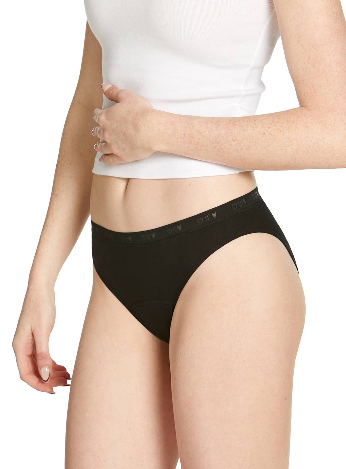 LOVE LUNA Girls 2 Pair Pack Period Bikini Brief Black & Boysenberry 12-13 years - Image 6